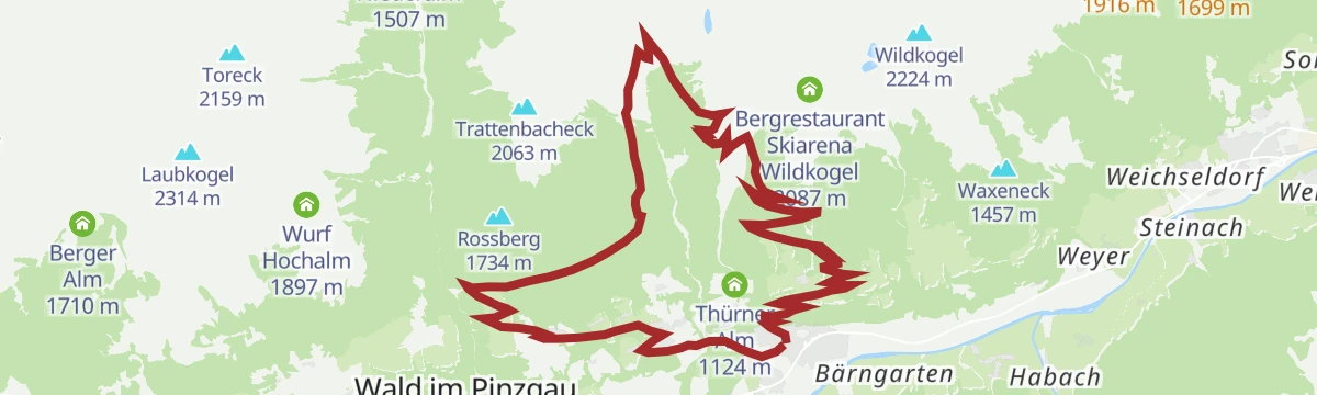 Route map: Neukirchen: 3G Neukirchen - Wildkogel - Steineralm